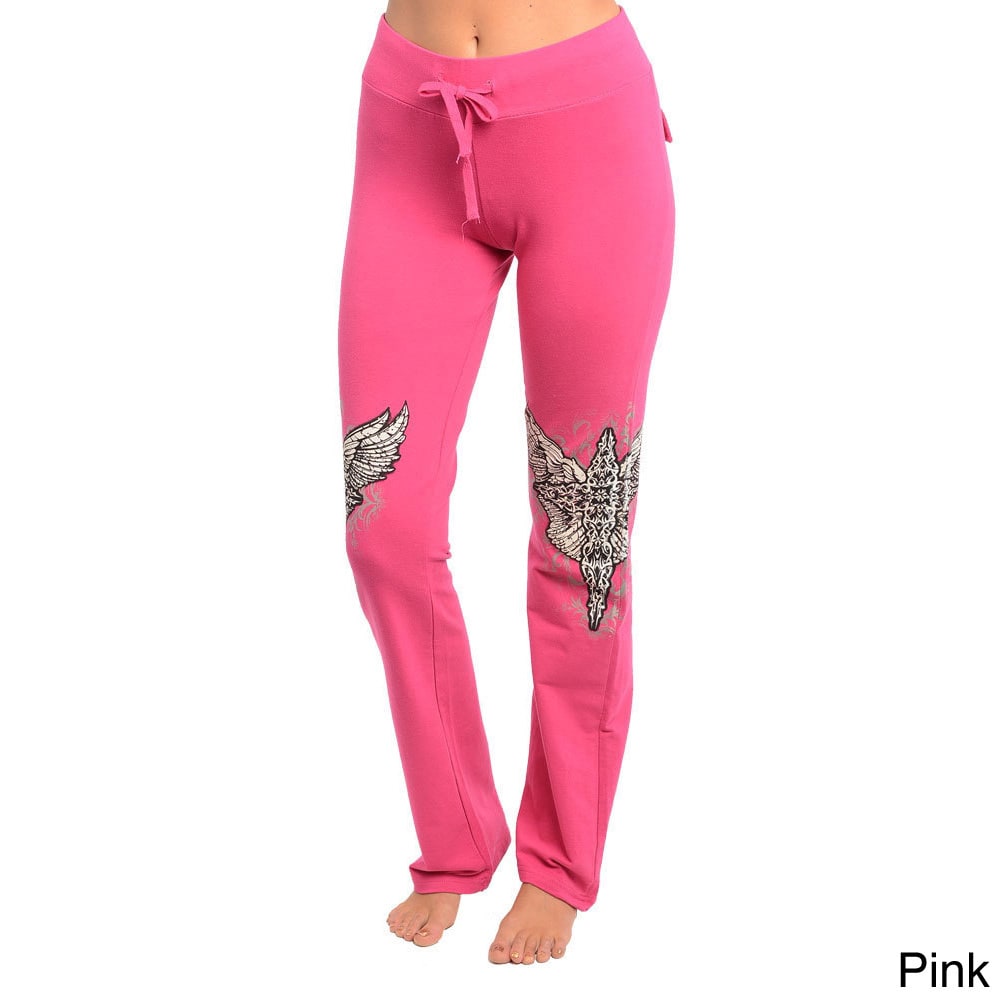 Stanzino Stanzino Womens Rhinestone Detailed Lounge Pants Pink Size S (4  6)