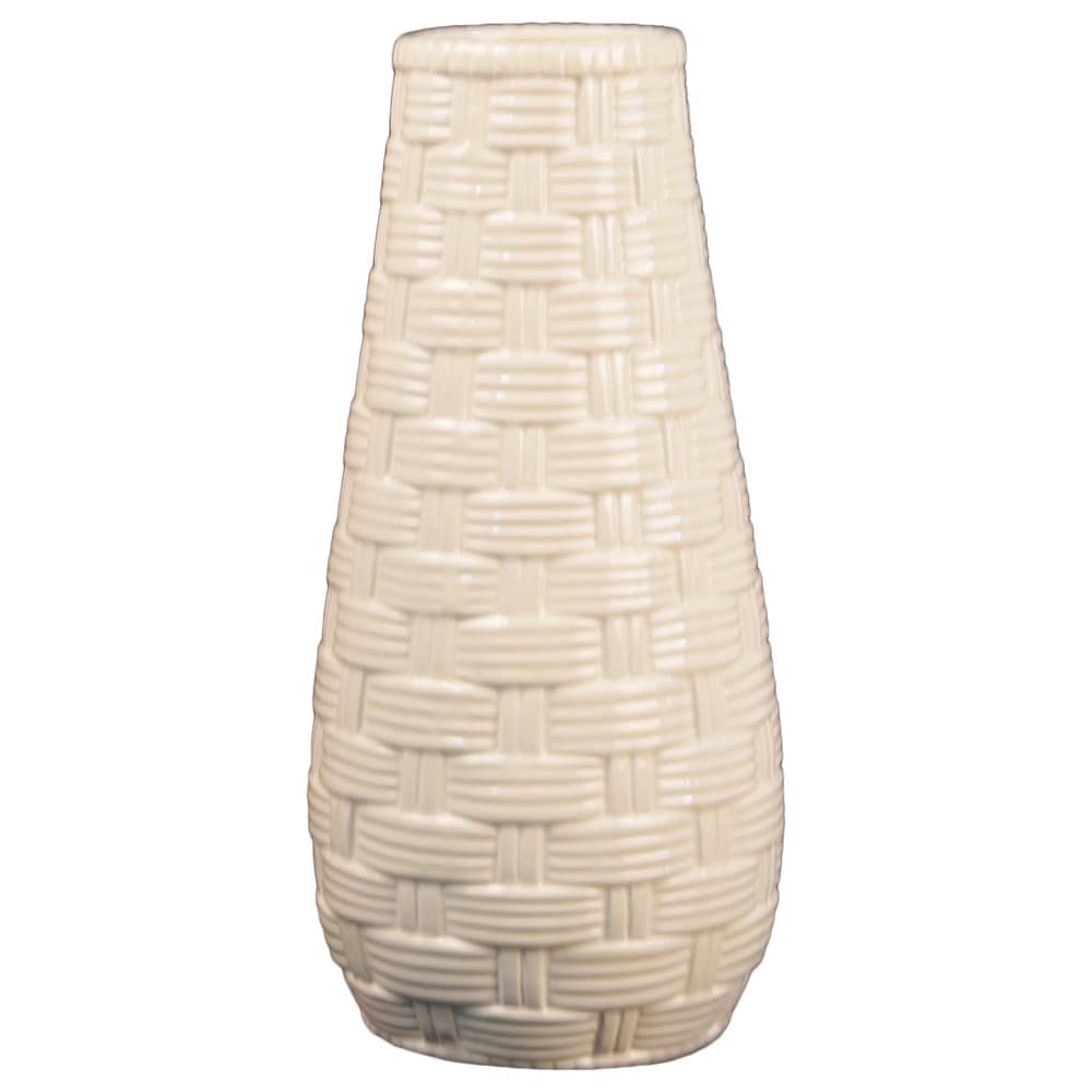 Privilege Large Ceramic White Vase (WhiteDimensions 18 inches high x 8 inches wide x 8 inches deepThis custom made item will ship within 1 10 business days. )