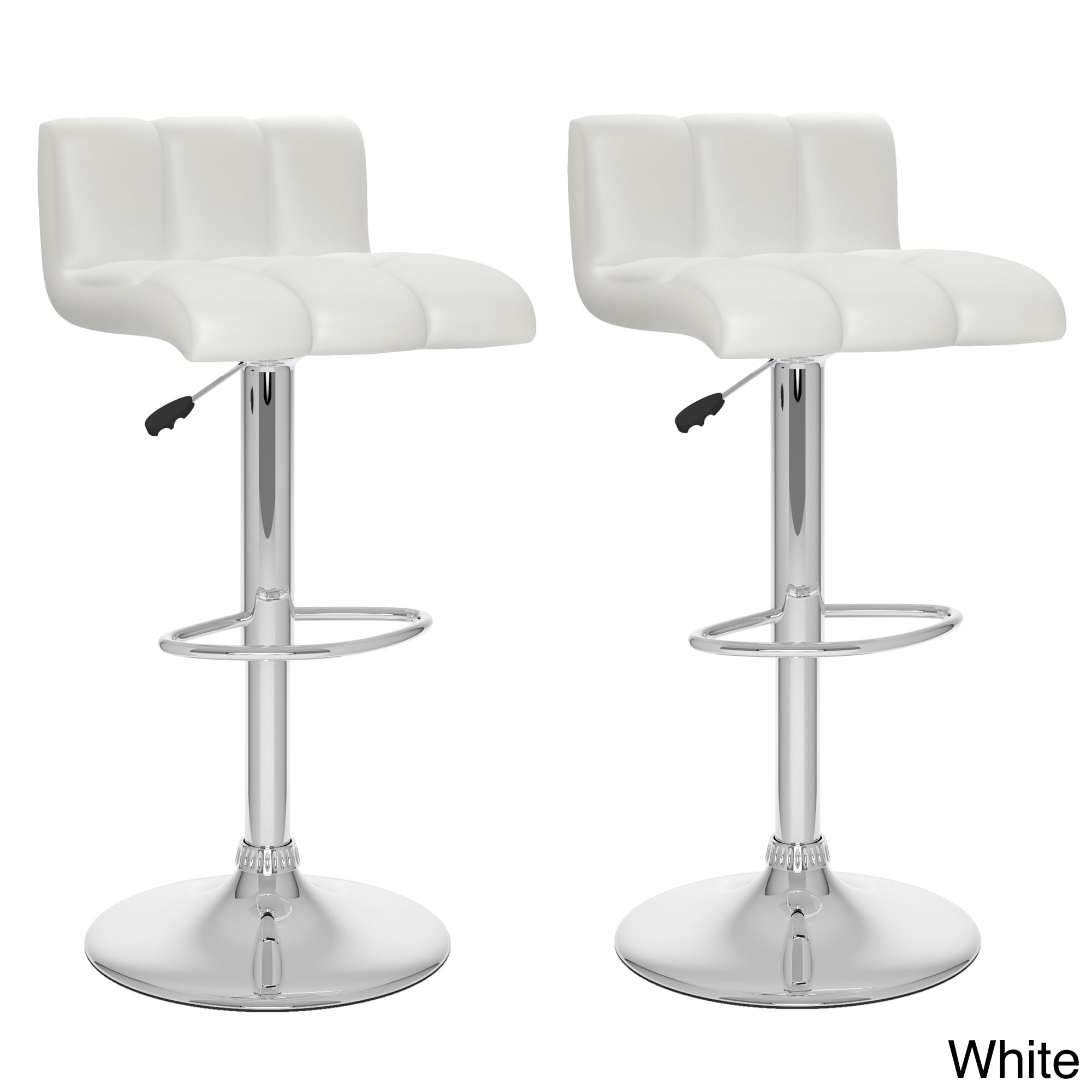 Corliving B 6x7 upd Low Back Leatherette Adjustable Bar Stools (set Of 2)