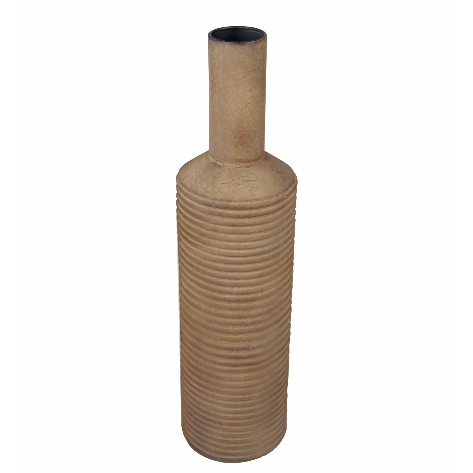 Privilege 33 inch Rustic Brown Ceramic Vase
