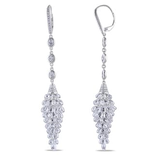 One Of A Kind Earrings For Less Miadora Signature Collection 18k Gold 32ct Tdw Certified Diamond Linear Earrings