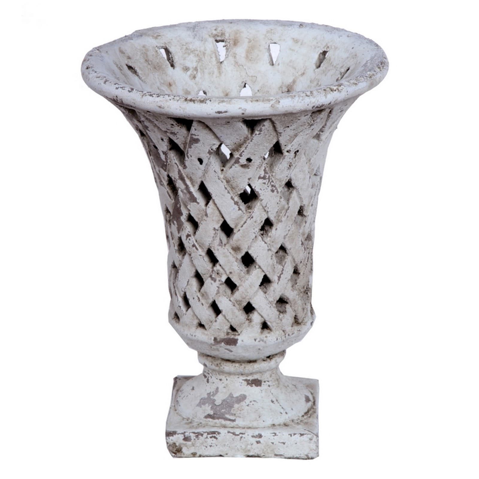 Privilege Medium Ceramic Weave Grey Vase