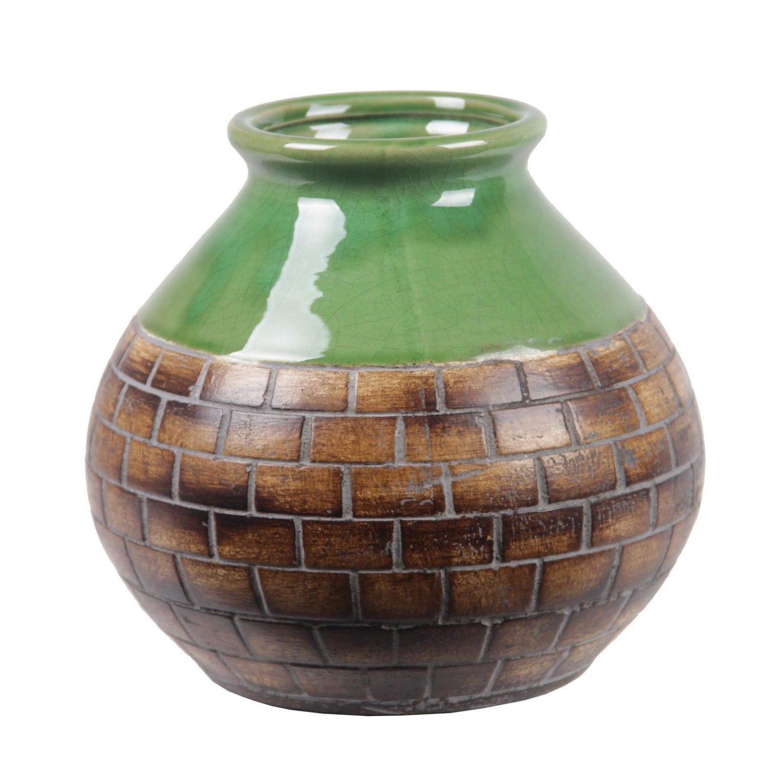 Privilege Ceramic Brick Pattern Vase