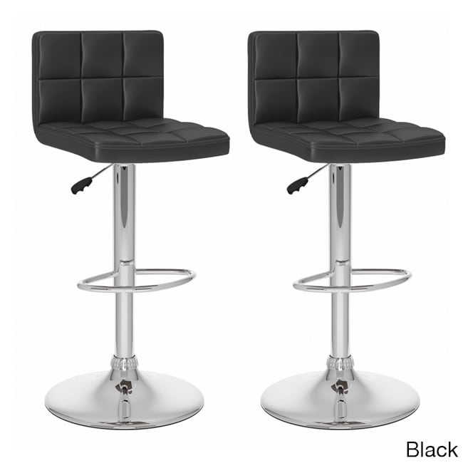 Corliving B 4x7 upd High Back Leatherette Adjustable Bar Stools (set Of 2)