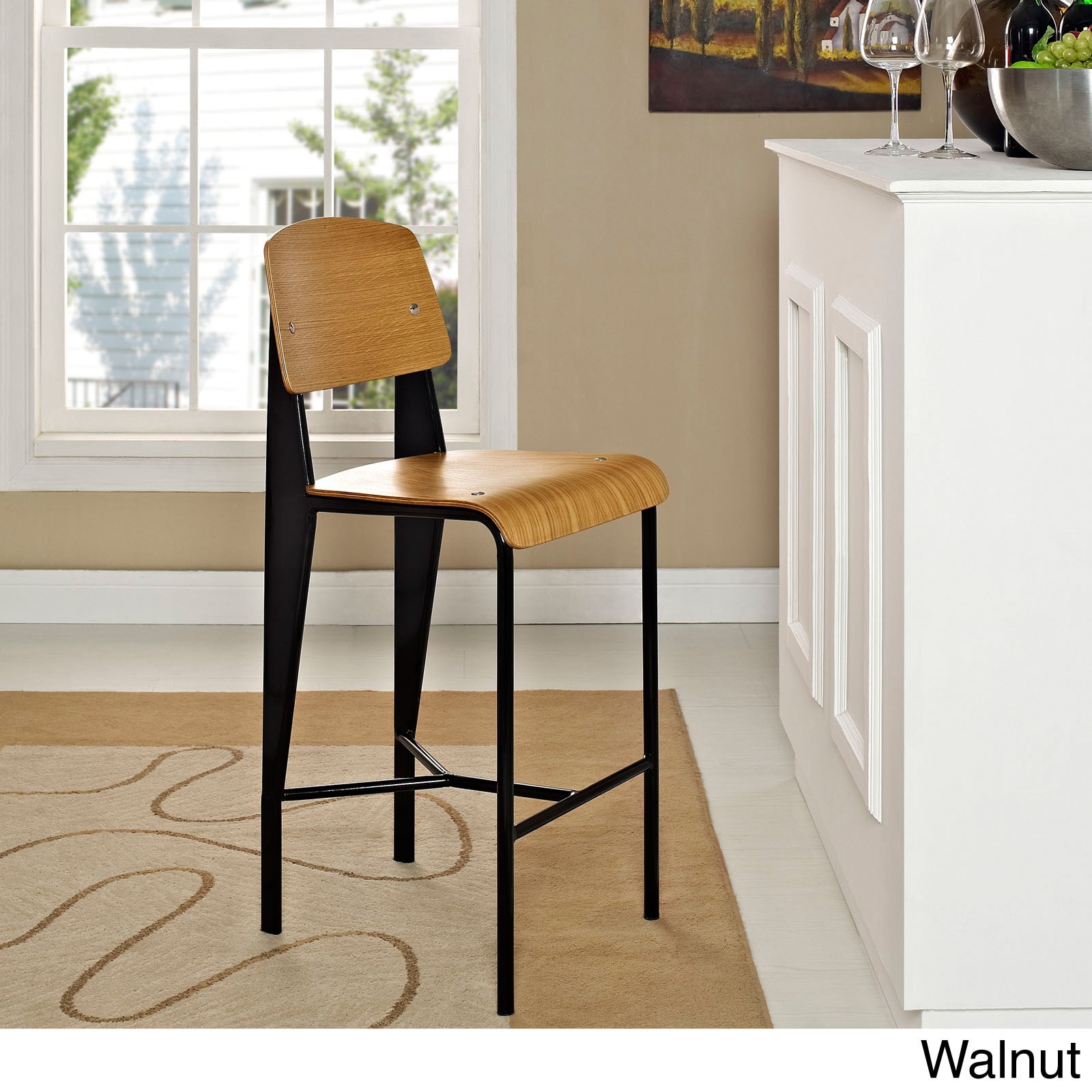 Cabin Waterfall Seat Modern Counter Stool