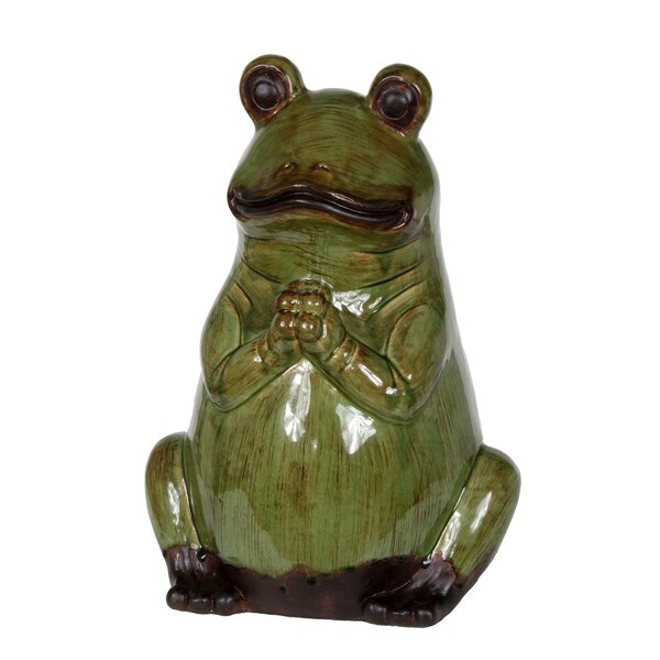 Privilege Large Green Ceramic Frog - 15910655 - Overstock.com Shopping ...