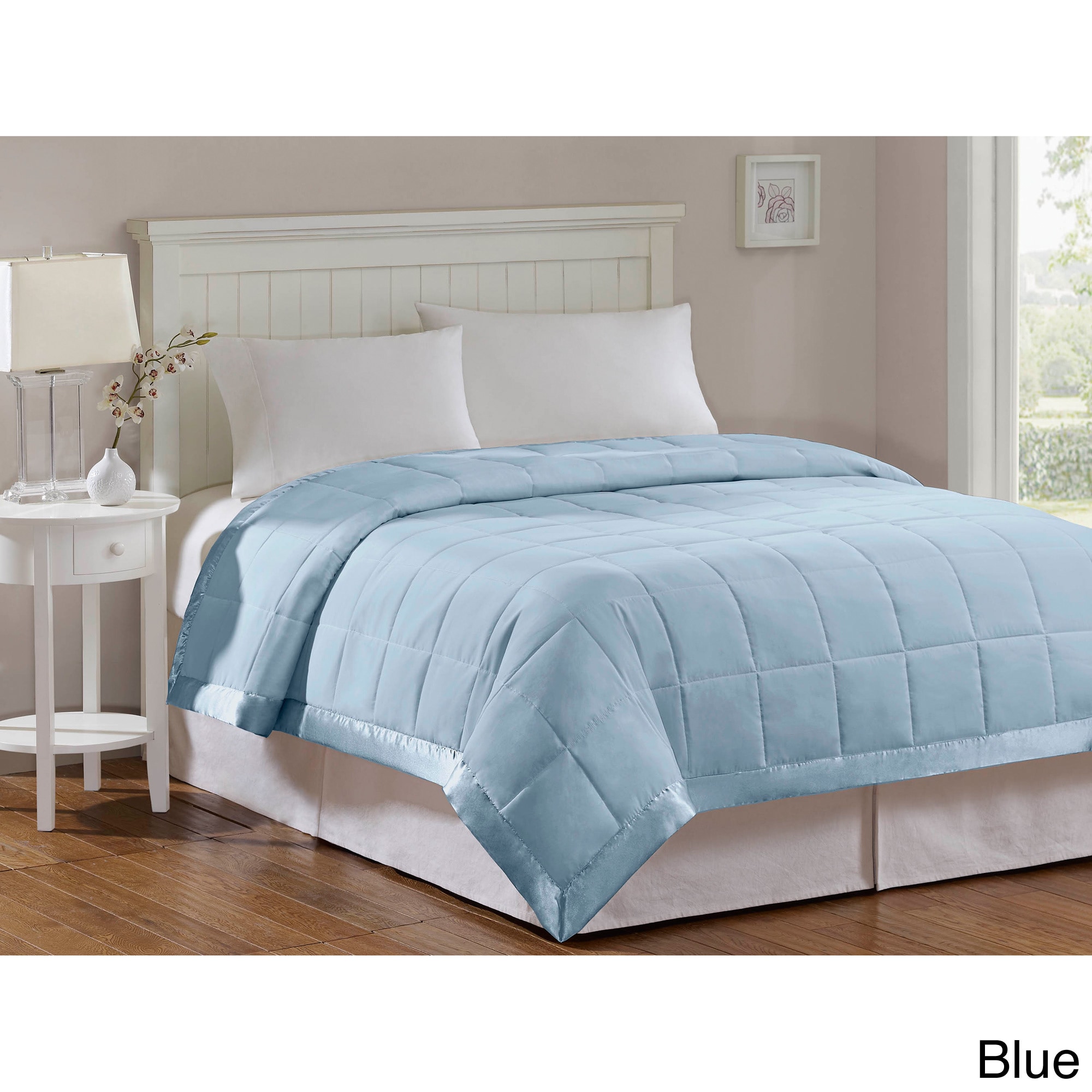 Madison Park Madison Park Prospect Microfiber Down Alternative Blanket Blue Size Twin