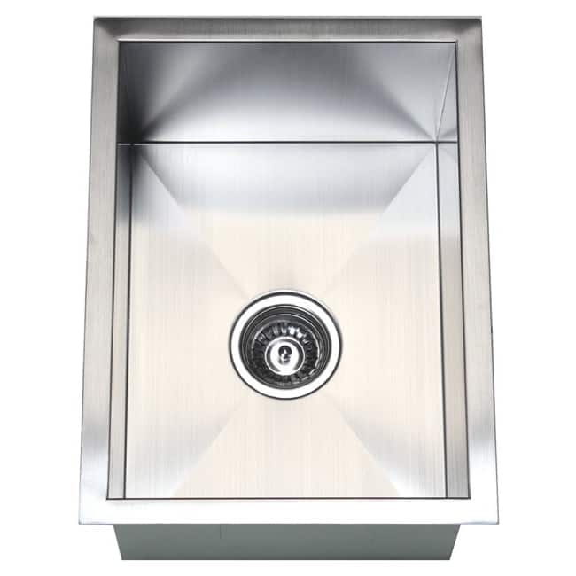 Zero Radius Stainless Steel 15-inch Single Bowl Undermount Sink