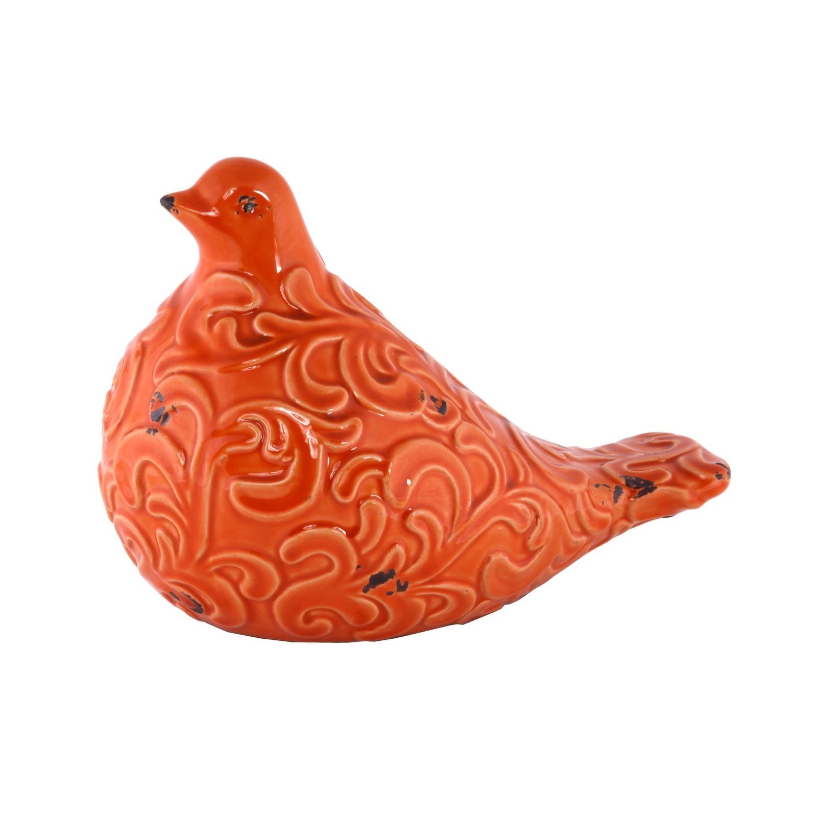 Privilege Vintage Orange Ceramic Bird