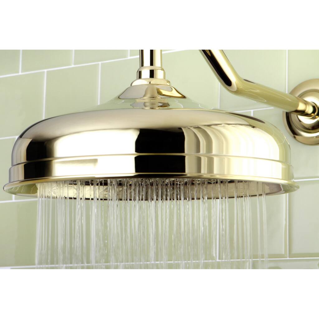 Kingston Brass Victorian Polished Brass 10-inch Raindrop Showerhead