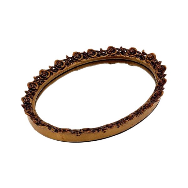 Shop Antique Gold Oval Resin Bath Mirror Tray Free Shipping On Orders