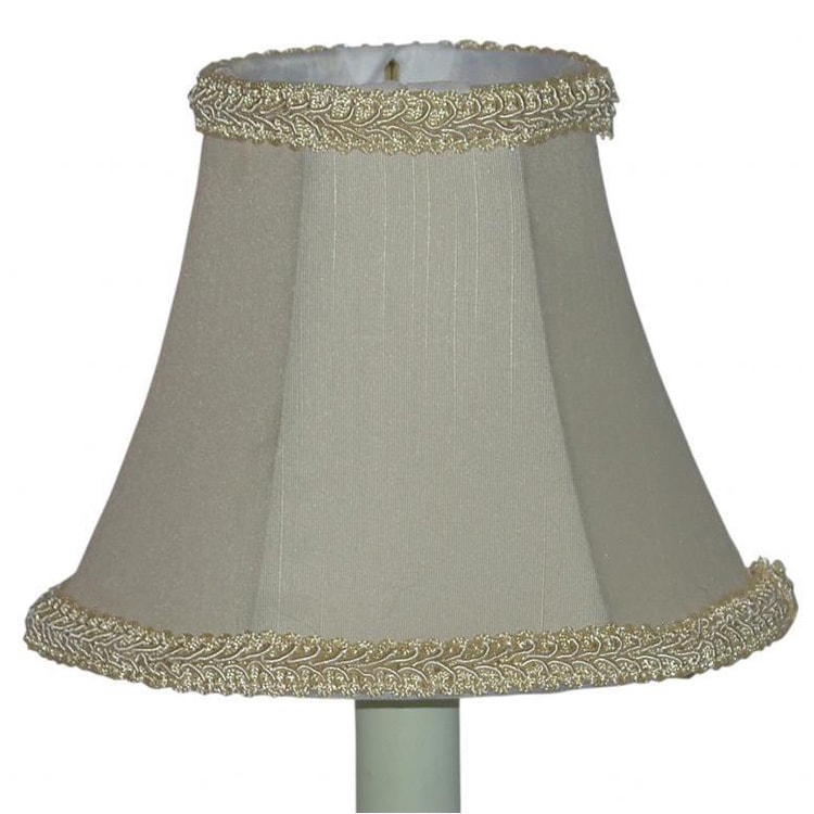 Cream Braided Trim Hexagonal Chandelier Shades (set Of 2)