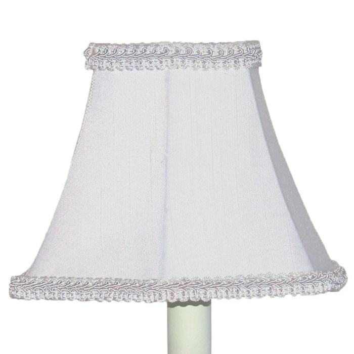 White Braided Trim Hexagonal Chandelier Shades (set Of 2)