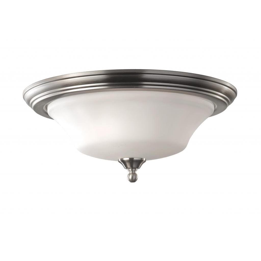 Cumberland 2 light Brushed Steel Flush Mount