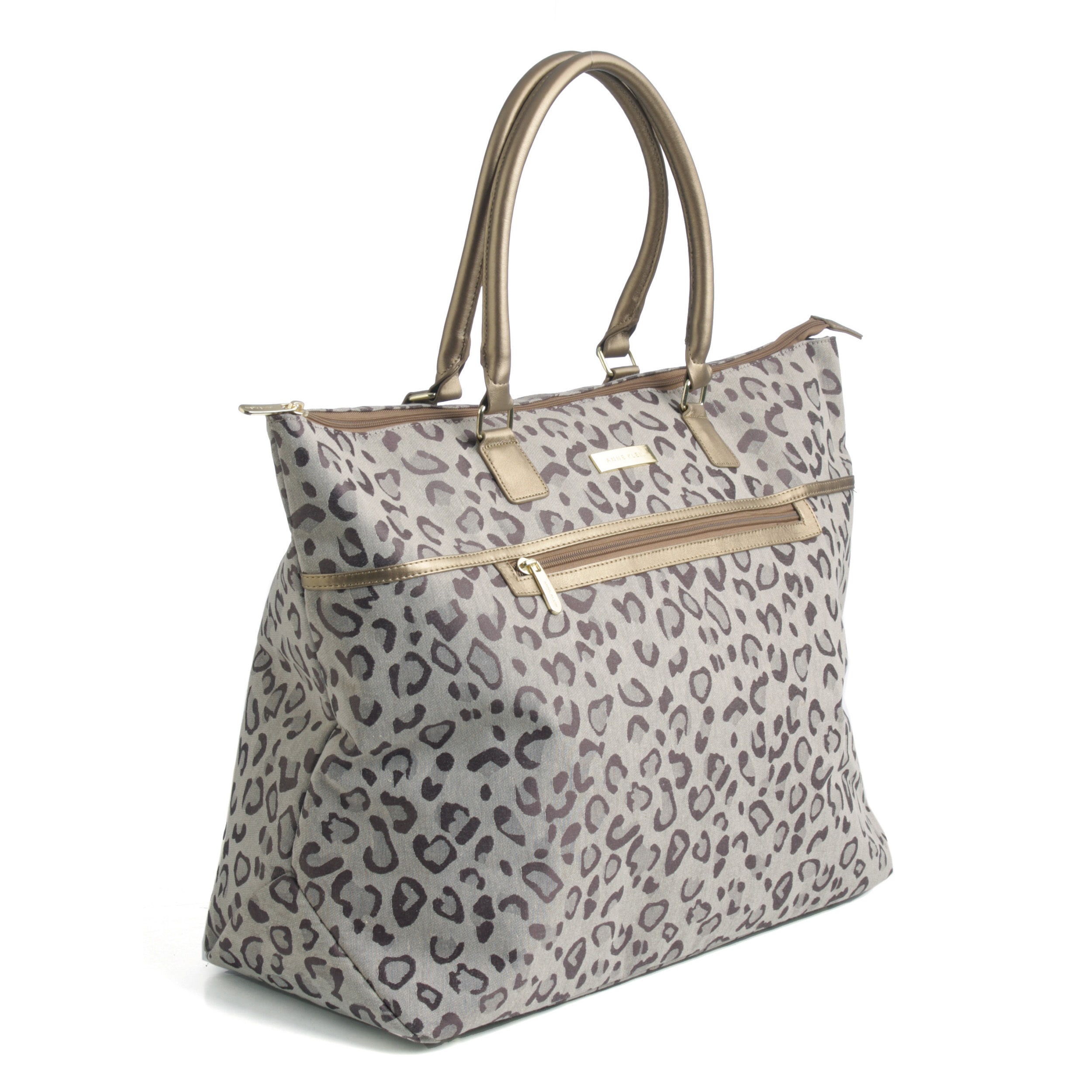 Anne Klein Cheetah Jacquard Soft Travel Tote Bag