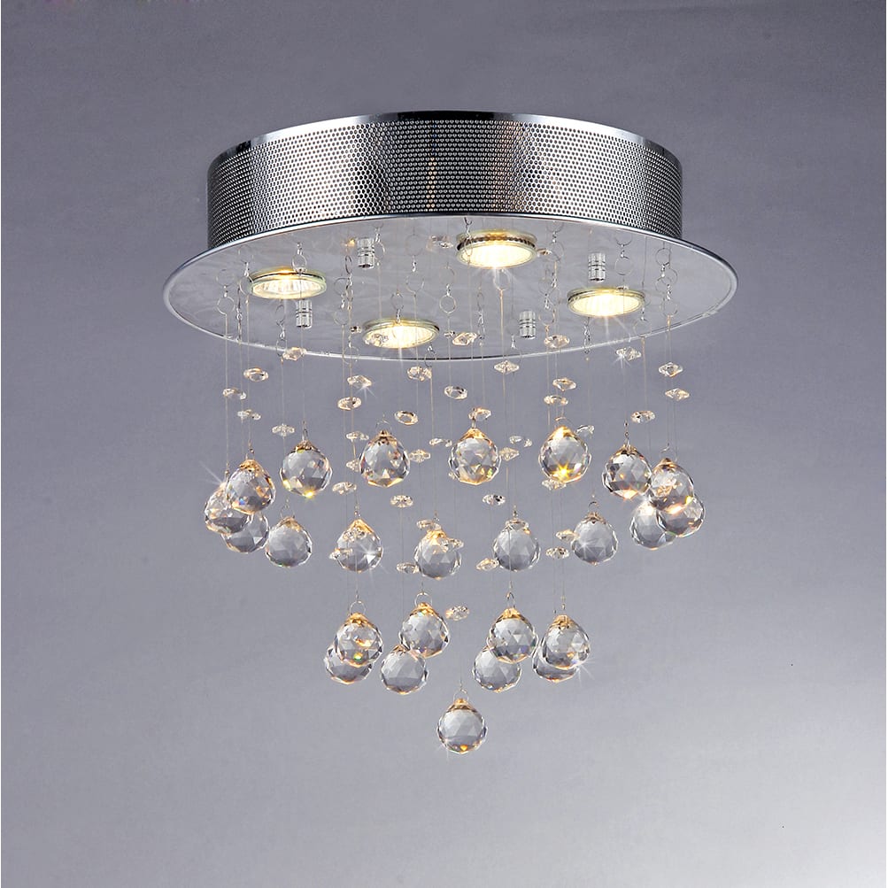 Marks Crystal 4-light Chrome Chandelier