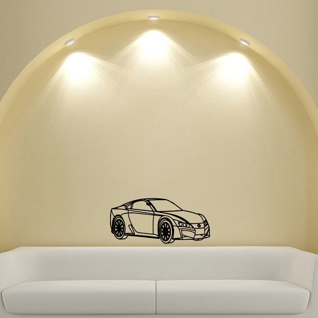 Lexus Style Coupe Car Wall Art Vinyl Decal Sticker (Glossy blackEasy to apply, instructions includedDimensions 25 inches wide x 35 inches long )