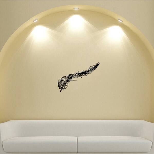 Feather Wall Art Vinyl Decal Sticker - Bed Bath & Beyond - 8651674