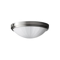 Perry 2 light Brushed Steel Flush Mount