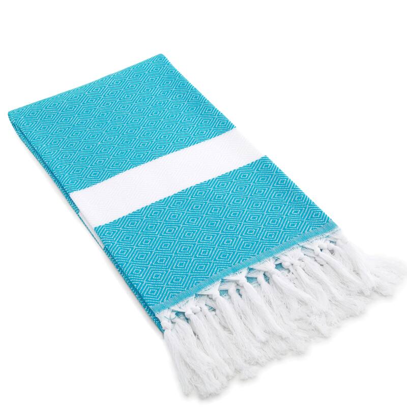 Authentic Pestemal Fouta Diamond Weave Turkish Cotton Bath/ Beach Towel