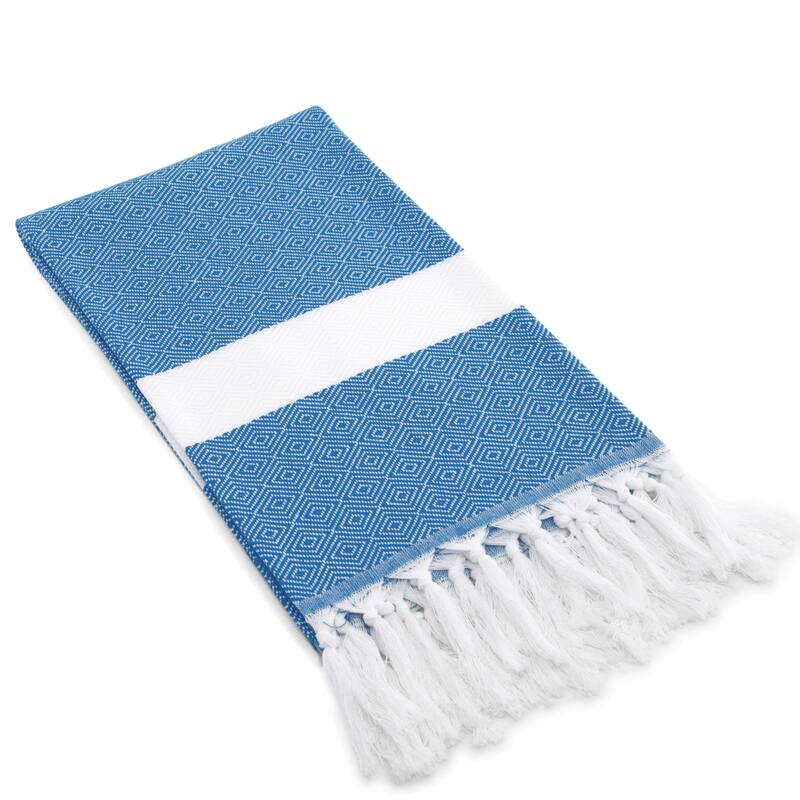 Authentic Pestemal Fouta Diamond Weave Turkish Cotton Bath/ Beach Towel