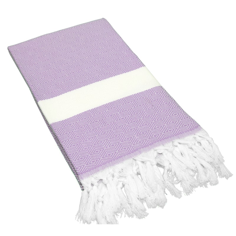 Authentic Pestemal Fouta Diamond Weave Turkish Cotton Bath/ Beach Towel