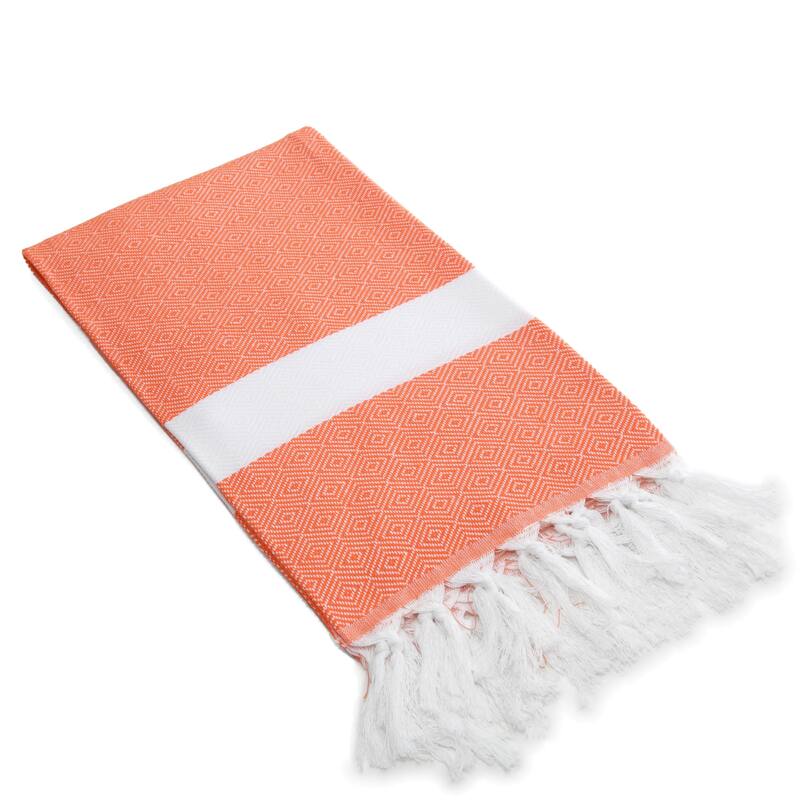 Authentic Pestemal Fouta Diamond Weave Turkish Cotton Bath/ Beach Towel