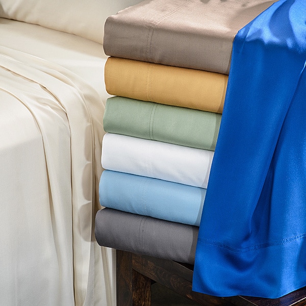 Shop Superior Oversized 300 Thread Count Split King Rayon from Bamboo Sheet Set - On Sale - Free ...