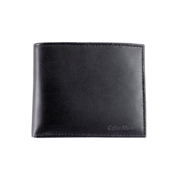 Shop Calvin Klein Men's Black Bi-fold Leather Wallet - Free Shipping On ...