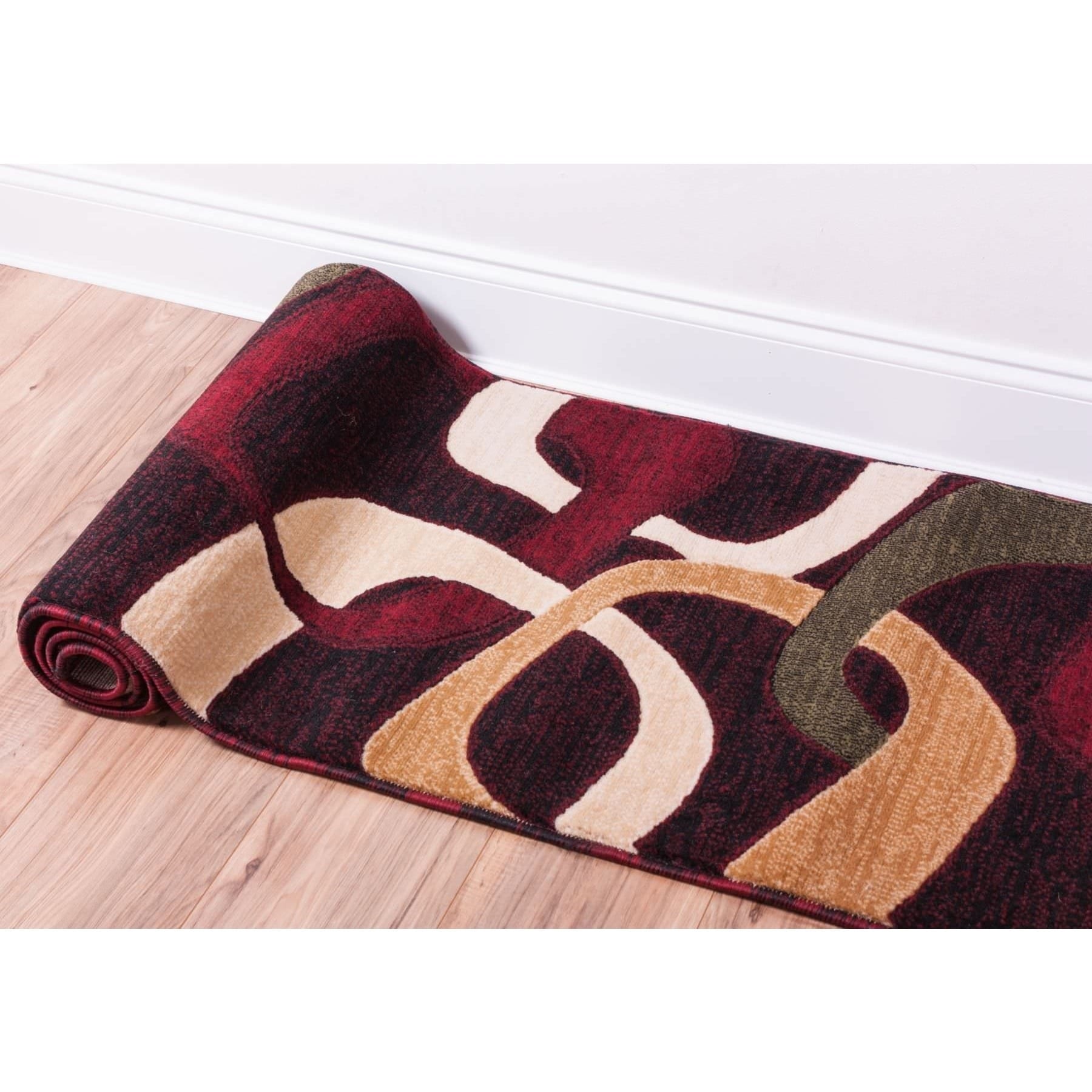 Contemporary Squares Multicolored Rug (2 X 73 Runner)