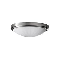 Perry 2 light Brushed Steel Glass Flush Mount