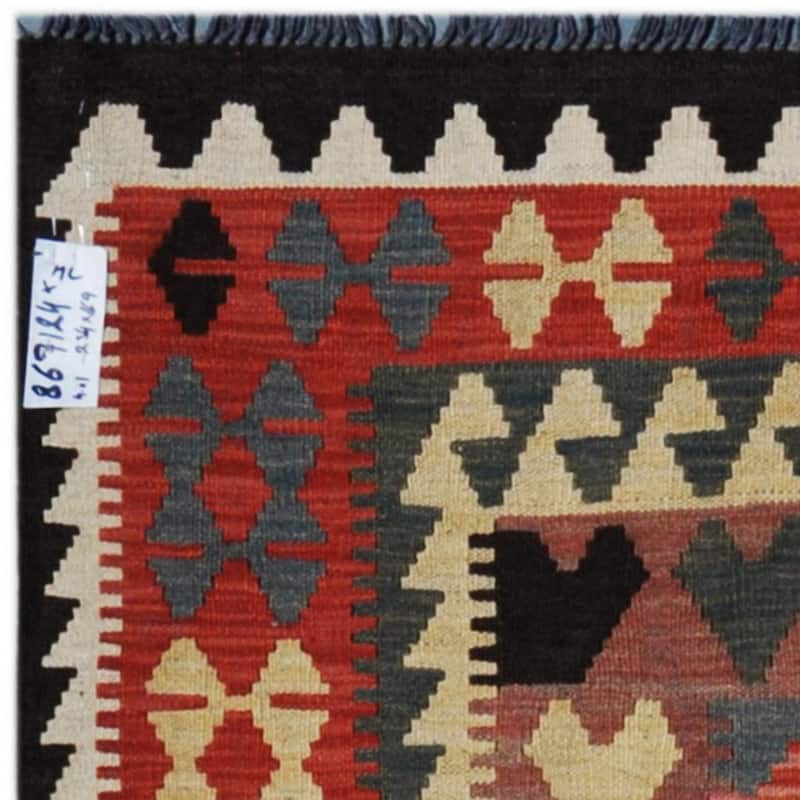 HERAT ORIENTAL Handmade One-of-a-Kind Wool Kilim - 5'8 x 7'9