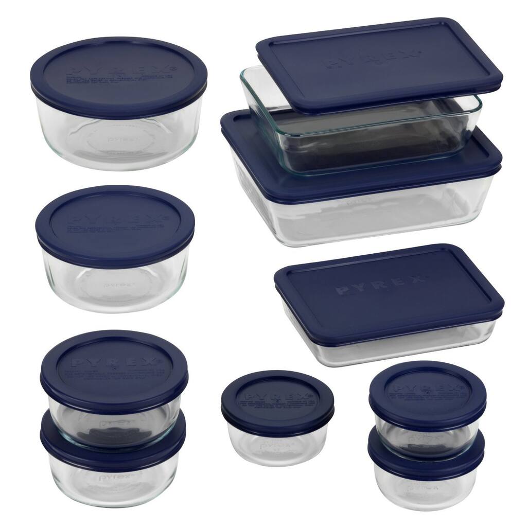 Pyrex Glass Food Storage Containers with Lids (Set of 10)