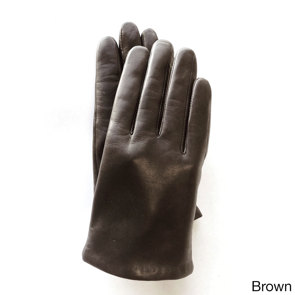 Tanners Avenue Womens Soft Italian Lambskin Leather Gloves Brown Size S