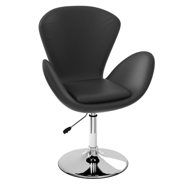 CorLiving Abrosia Black Leatherette Barrel Chair