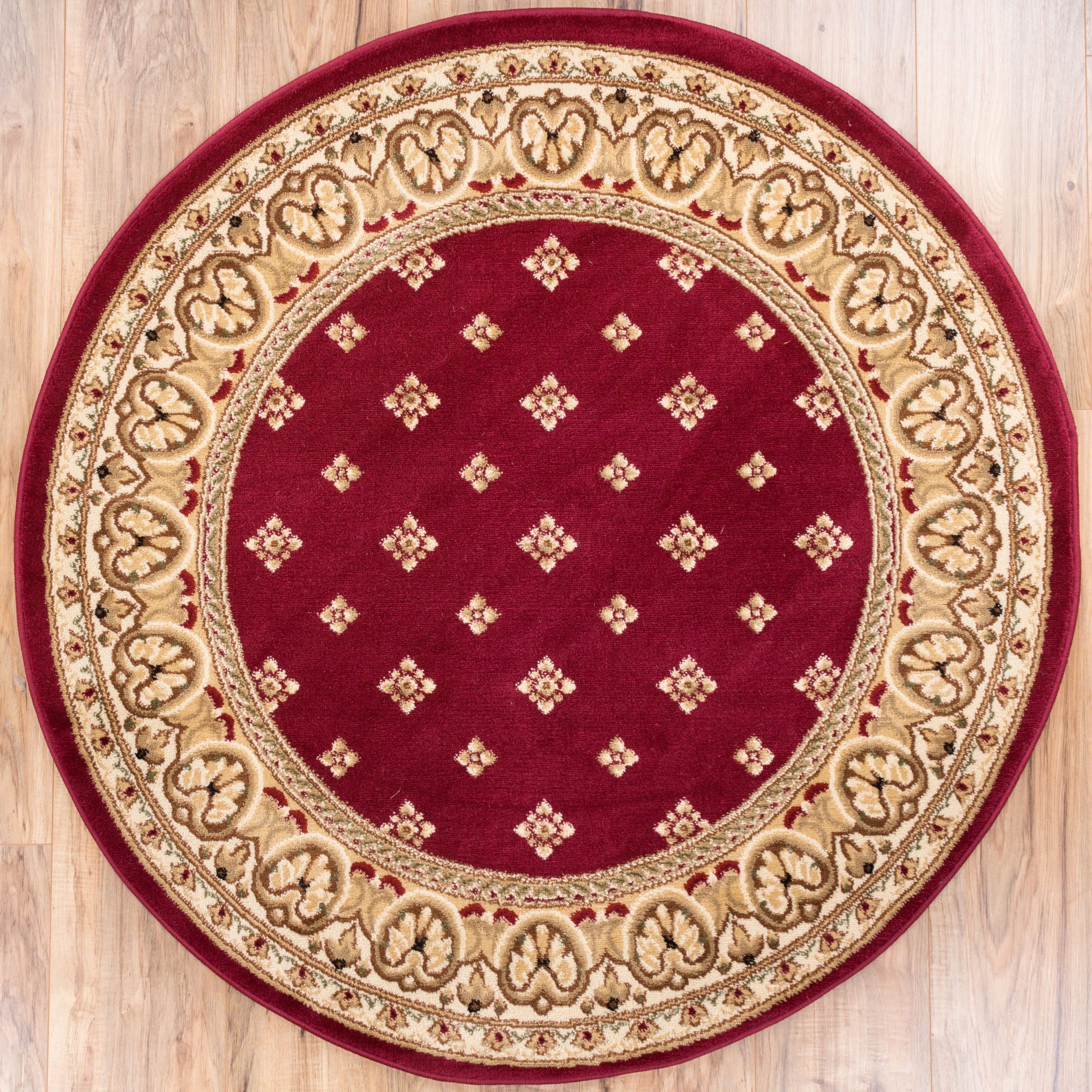 Dallas Formal Red Round Rug (53)