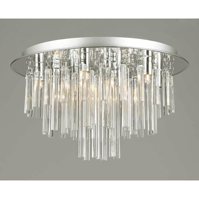 Gallery Flush 9 light Crystal Chandelier