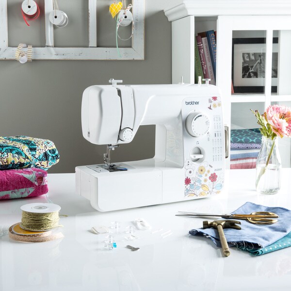 Brother JX2517 17-Stitch Sewing Machine Factory Refurbished - Bed