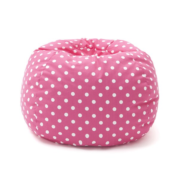 BeanSack Pink Polka Dot Bean Bag Chair - Free Shipping Today ...