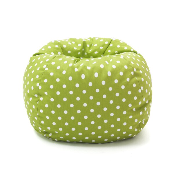 Shop BeanSack Green Polka Dot Bean Bag Chair - Overstock - 8655025