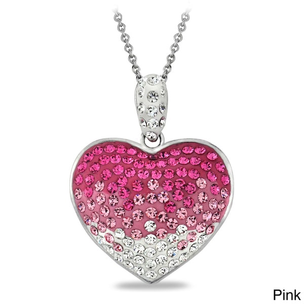 Crystal Ice Crystal Heart Necklace with Swarovski Elements - 15914883 ...