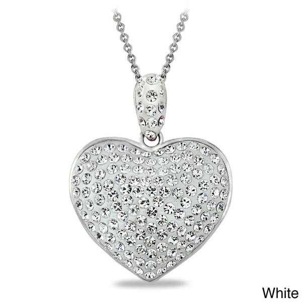 Light Brown Crystal Sparkle Spinner Custom Crystal Heart Sophia Necklace 18+1