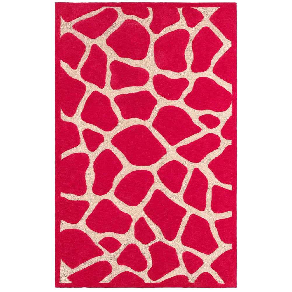 Hot Pink Animal Print Rug (5 X 79)