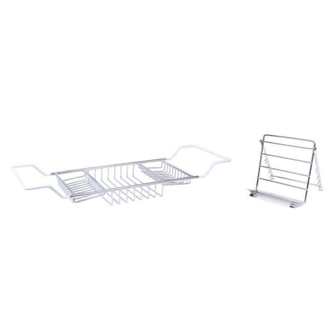 Chrome Bathtub Caddy With Reading Rack