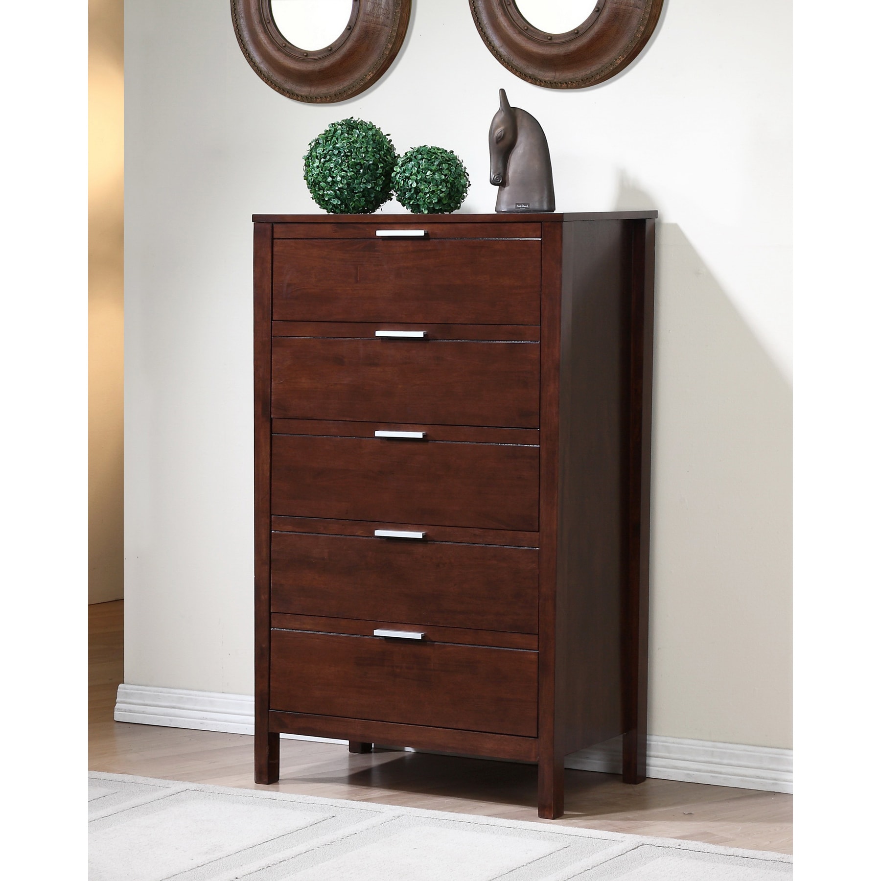 Tonics Malaga 5 drawer Wenge Chest Brown Size 5 drawer