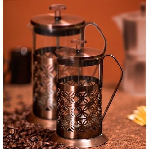 Ovente FSF20C Flower Stainless Steel French Press Coffee Maker