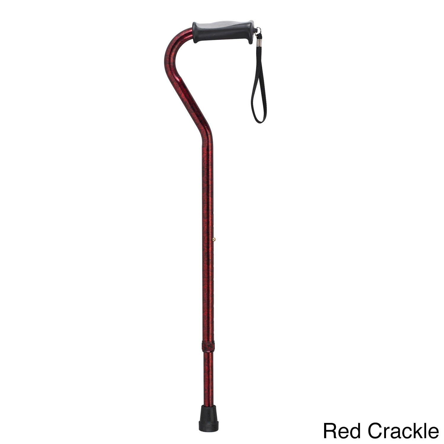 Adjustable Height Offset Handle Cane With Gel Hand Grip