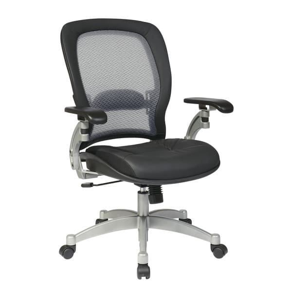 Leather Office Chair - Black - Space Seating by Office Star Products