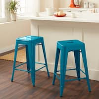 24-inch Peacock Counter Stools (Set of 2)