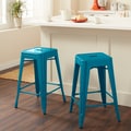 I Love Living 24-inch Peacock Counter Stools (Set of 2)